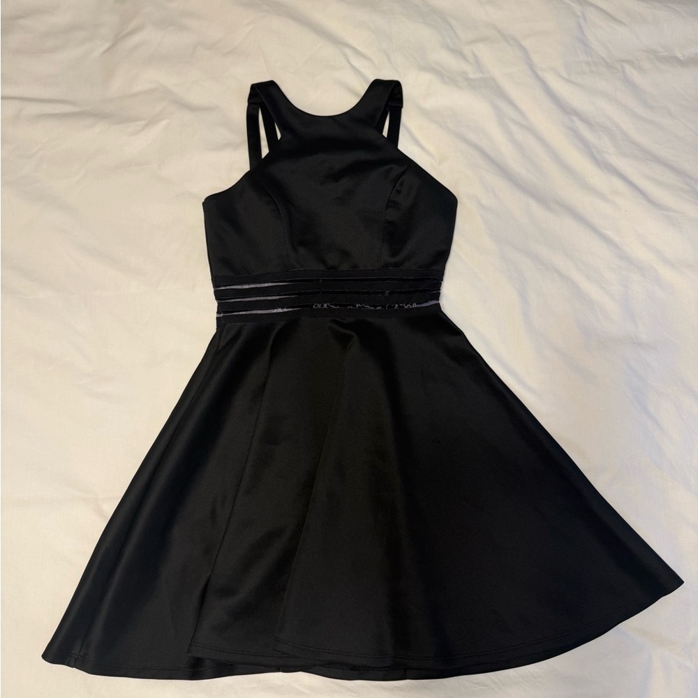 City Studio Black Fit-and-Flare Dress